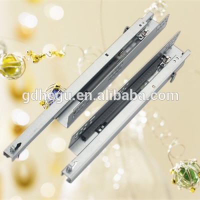 Soft closing hardware metal kitchen cabinet drawer slide single extension